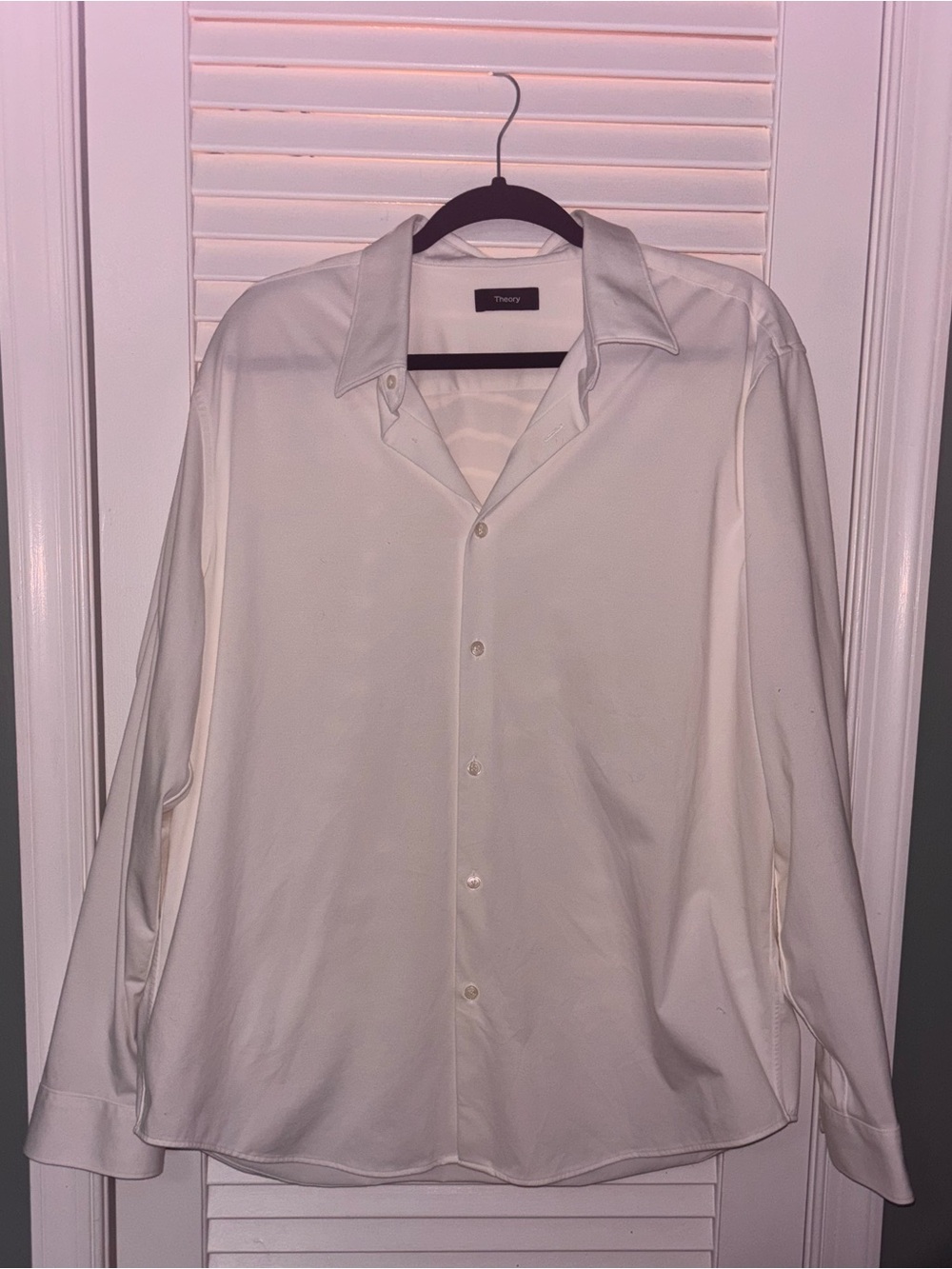 Theory Sylvain Shirt in Good Cotton Size XXL